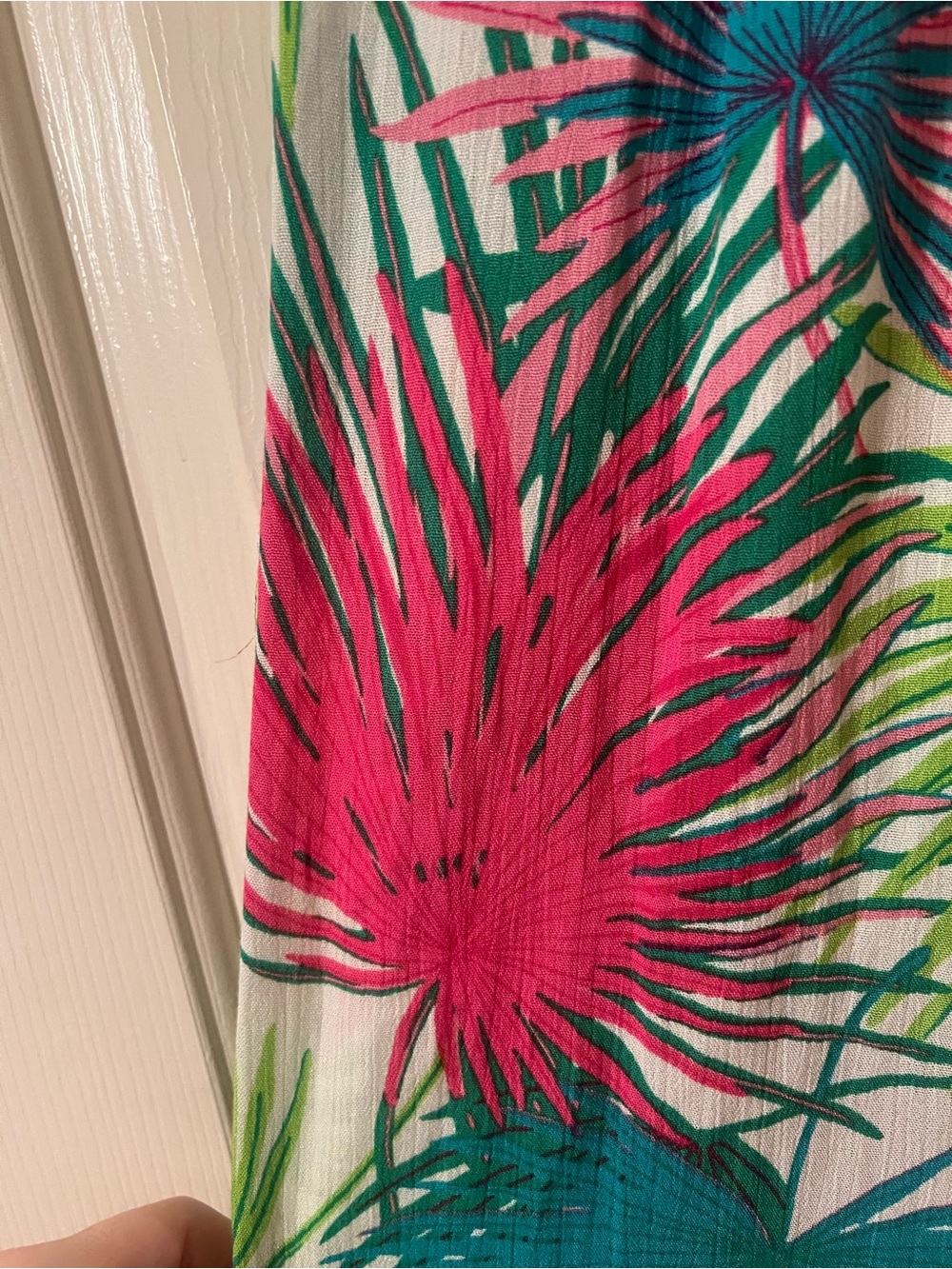 NWOT 🛍️3 for 25 🛍️ Rose & Olive Tropical Pants Pink, Teal & Lime Size Small - Picture 7 of 10